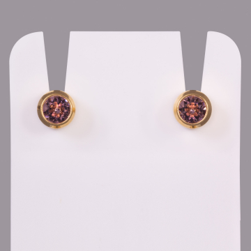 Brilhante June Alexandrite Regular Studex - Bisel Banhado a Ouro