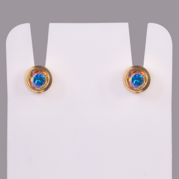 Brilhante Rainbow Regular Studex - Bisel Banhado a Ouro