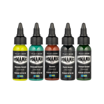 Tinta Para Tatuagem Platinum by Dynamic - Conjunto de Earth 5x 30 ml