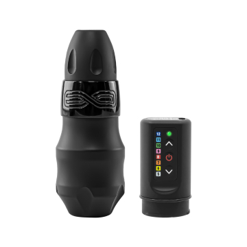 Máquina de tatuagem FK Irons EXO - Black Ops sem fios - RCA Bolt + 2 PowerBolts