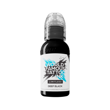 Tinta para tatuagem World Famous Limitless - Deep Black 30 ml
