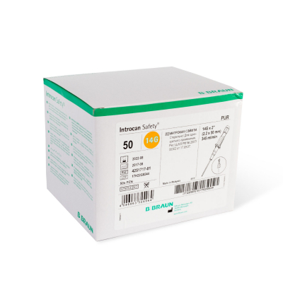 Caixa de 50 Braun Introcan Safety IV Agulha Cateter