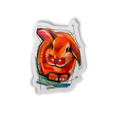 Ivana Tattoo Art Sticker - Coelho (Brilho - 5,5