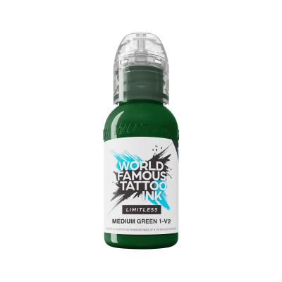 Tinta para tatuagem da World Famous Limitless - Medium Green 1 v2 30 ml