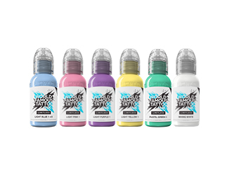 Tintas para tatuagem da World Famous Limitless - Pastel Collection - 6x 30 ml